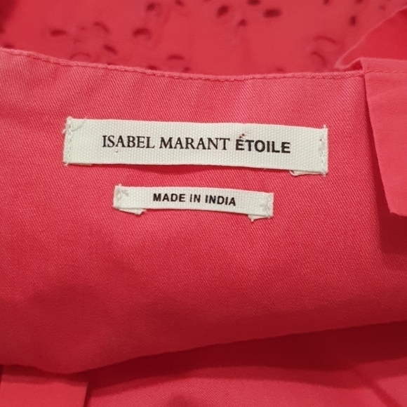 Isabel Marant Etoile Serena Eyelet Scallop Hem Dre - Picture 3 of 7